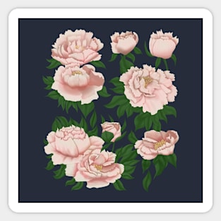 Peony flower pattern Sticker